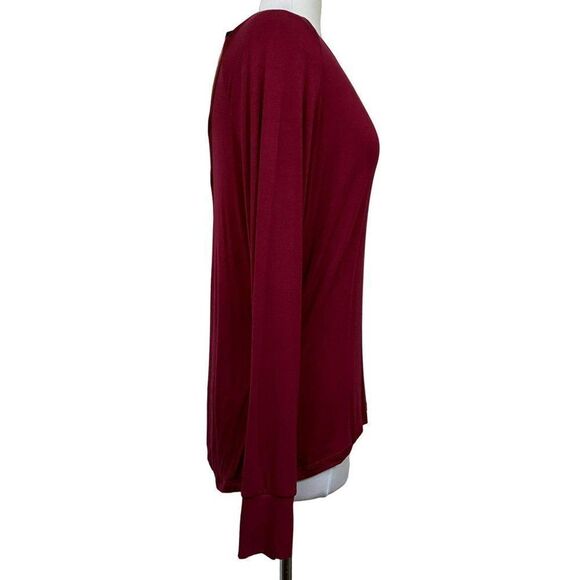 Laundry by Shelli Segal Cranberry Strappy LS Top - Picture 4 of 7